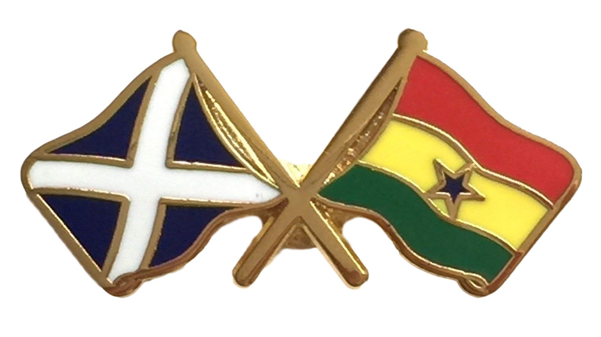 Smartbadge® Scotland & Ghana Flags Friendship Courtesy Enamel Lapel Pin Badge T1175