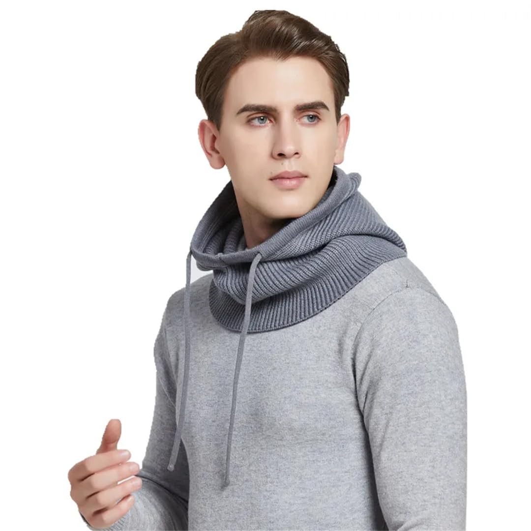 Gorro Con Capucha De Punto De Cachemira Unisex Para Mujer, Gorro De Invierno Con Cubierta Para El Cuello, Pasamontañas, Gorros Para Hombre, Protección Para La Cara Y La Oreja, Gorros De Lana Cálidos