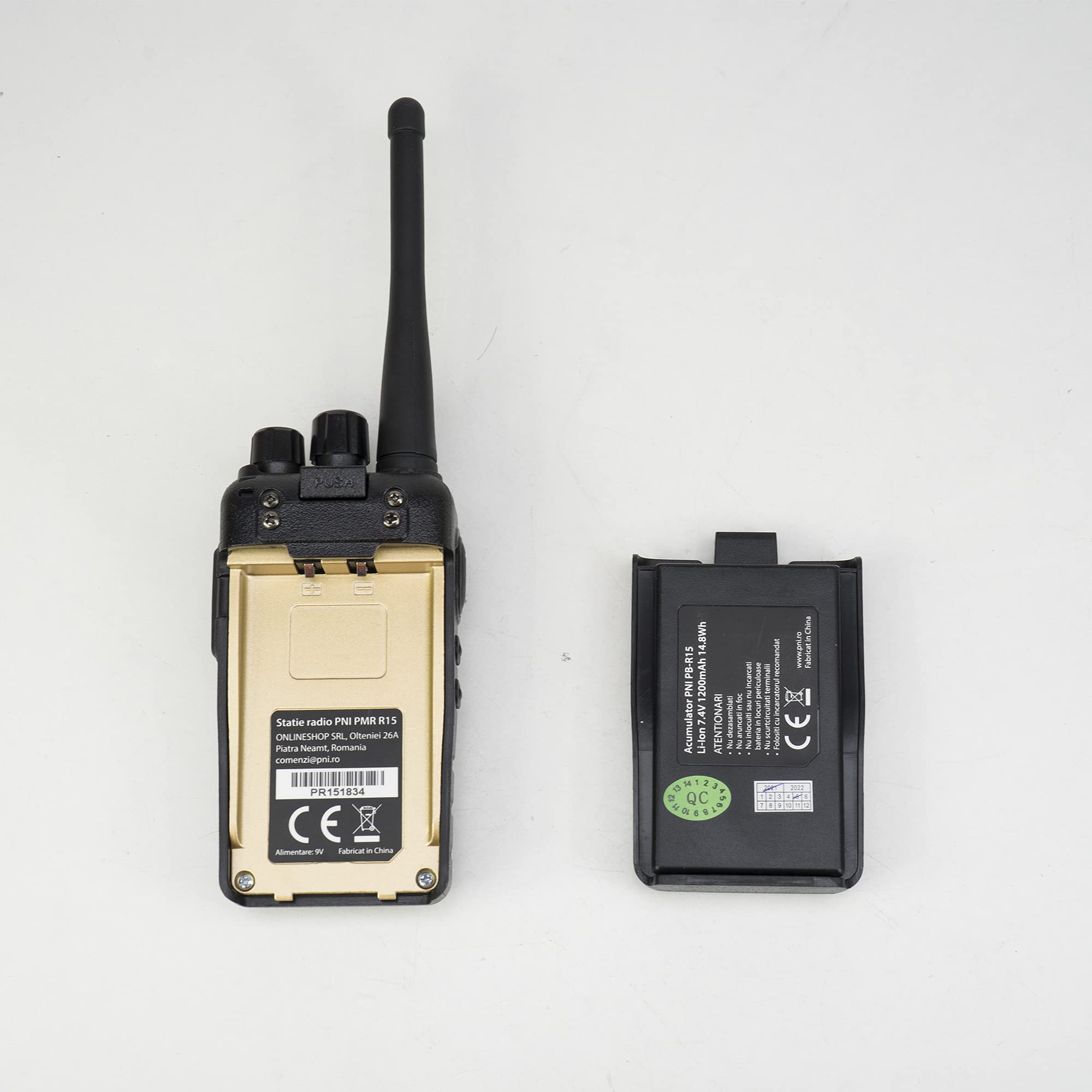 Profesjonalna radiostacja przenośna PNI PMR R15 0,5W, ASQ, TOT, monitor, programowalna, bateria 1200mAh