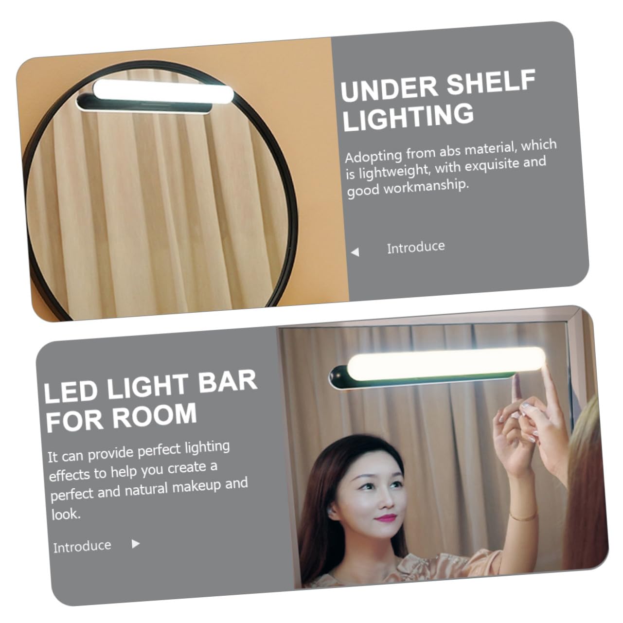 Lámpara de Maquillaje LED Magnética para Espejo Luz Clara 3w 5v Abs Diseño Moderno para Iluminación en Cosméticos y Exteriores