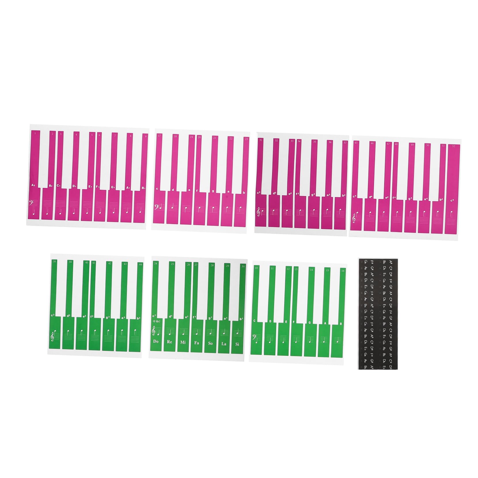 Generic Piano Stickers for Electric Keyboard Removable Decals Musical Notes for Beginners