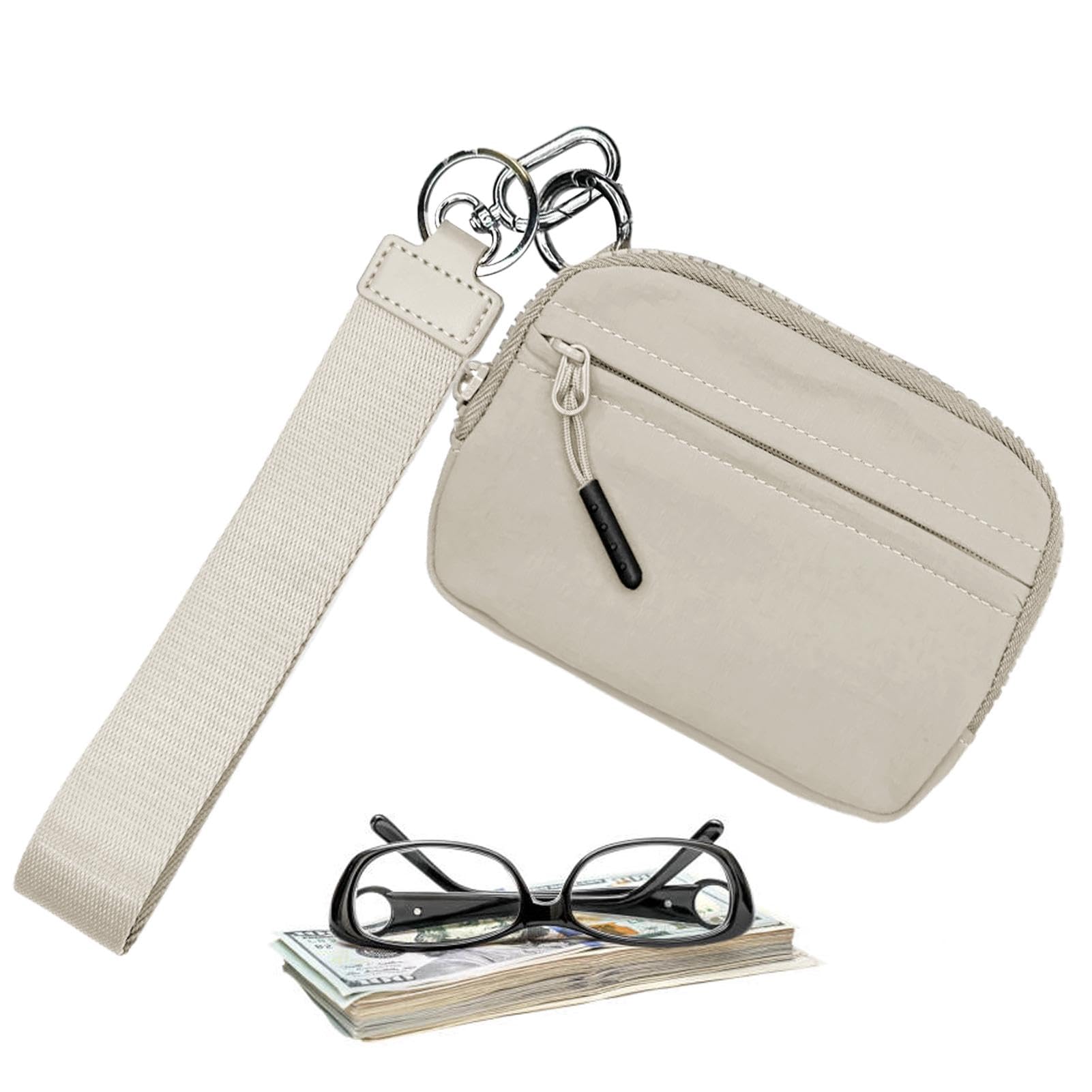 Quilted Wristlet Wallet – Small Zipper Coin Purse With Wrist Strap, Credit Card Holder, Multiple Colors, For Women