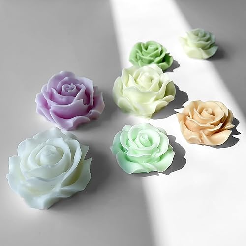 Miniatura 3 de Paquete de 2 moldes de resina de flores florecientes para jabón, fabricación de velas y decoración del hogar, molde de silicona animal 3D