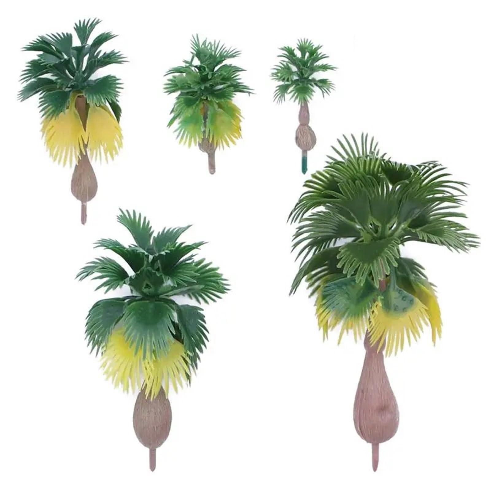 DUNSBY Model Trees 15pcs Model Train Palm Trees Tropical Forest Landscape Architecture Tree Decor Artificial Plant Accessory