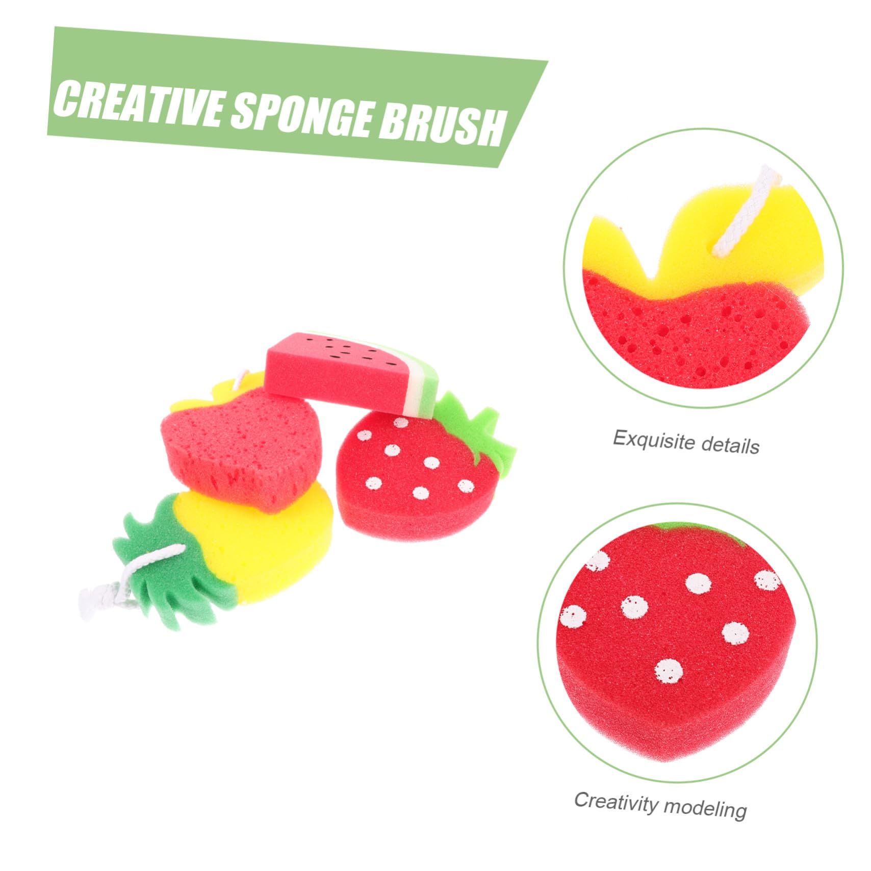 Éponges Cuisine de Fruits pour Nettoyer Casseroles et Plans de Travail Plusieurs Styles Lot de 4 Éponge à Récurer Cartoon Forte Absorption d'eau