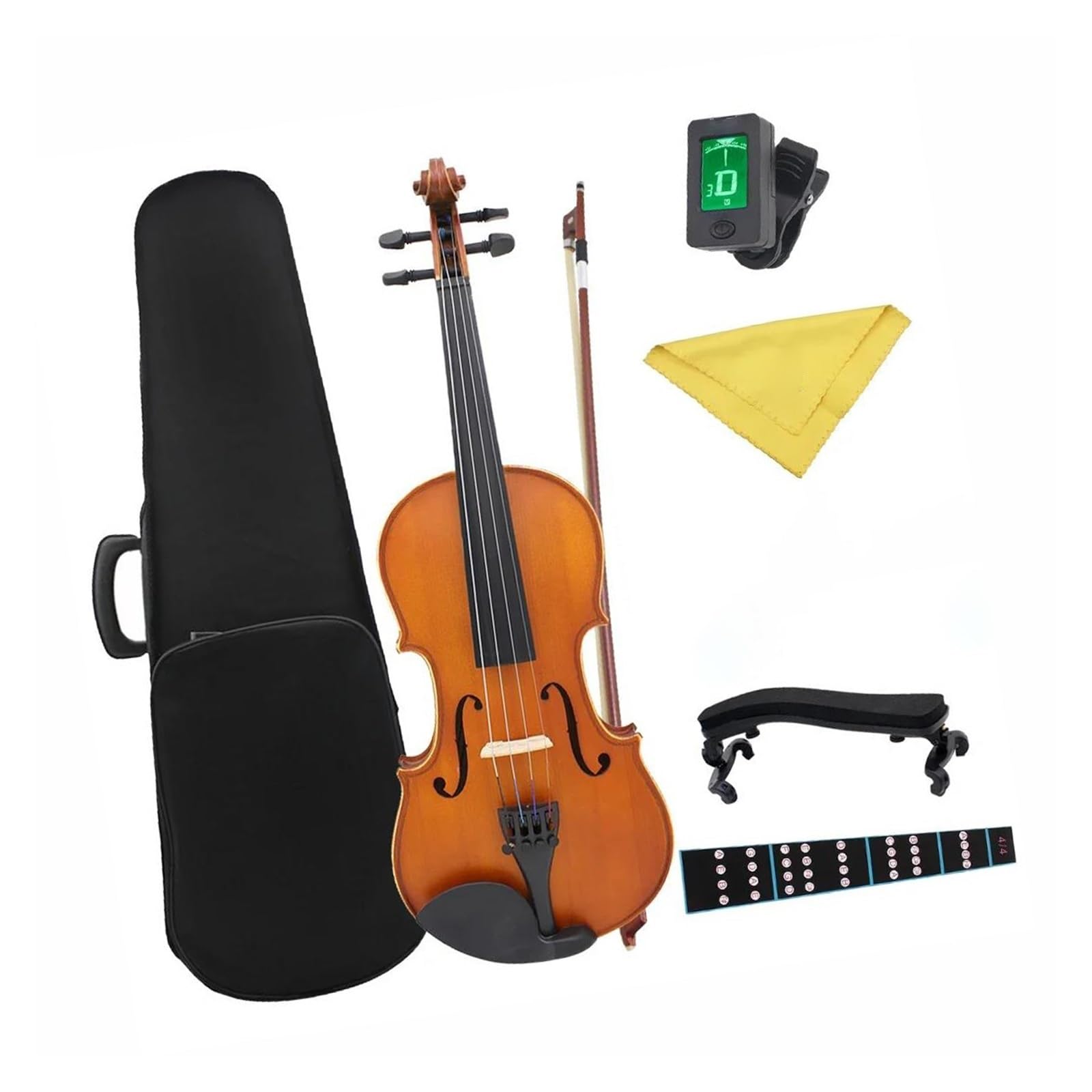 Violino Vintage In Abete Rosso Di Dimensioni Standard Con Spallaccio E Accordatori Violino(1/8)