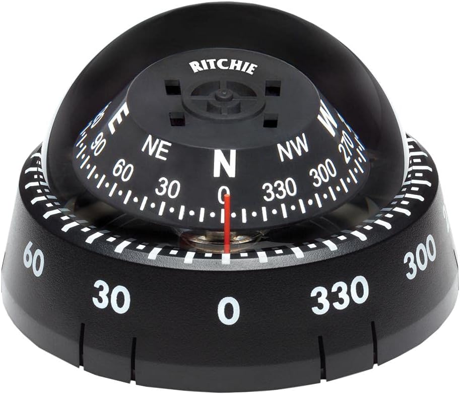 Kayaker by Ritchie Navigation XP-99 - Black Housing with Black 2.75-inch Direct Reading Dial Surface Mount Compaas : Sports & Outdoors