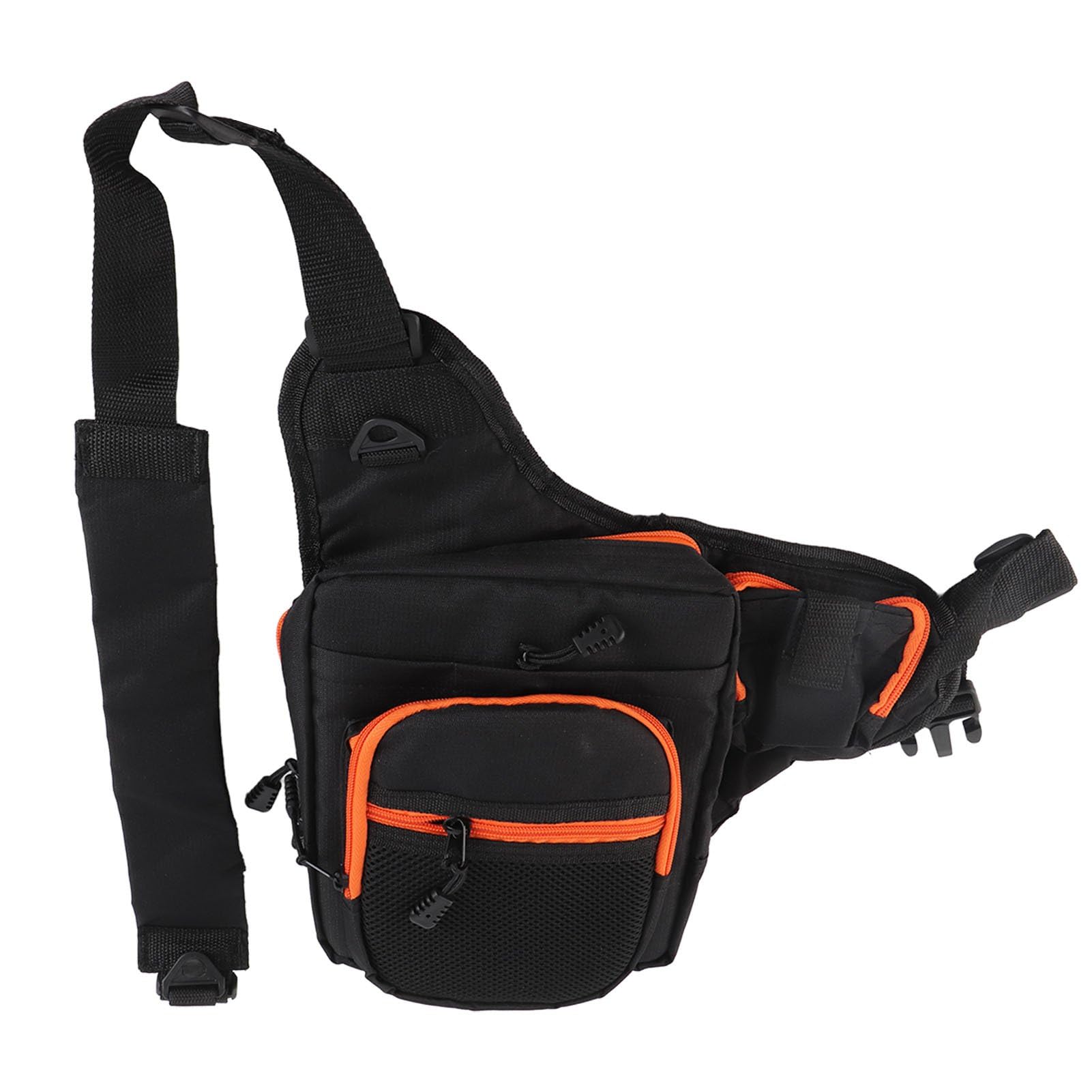 Acouto 32*39*12CM Torba Wędkarska ILure Wielofunkcyjny Wodoodporny Płócienny Kołowrotek Torba na Przynęty Pudełko itp. Kieszenie na Szczypce do Twojego Wielofunkcyjnego Liczne i Sprzęty do (BLACK)