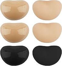 MIVAIUN 3 Paia Imbottiture Autoadesive Reggiseno Inserti, Imbottitura Reggiseno, Coppe Adesive Seno Push Up, Rilievi del Reggiseno Rimovibili, per Bikini, Costumi da Bagno, Top