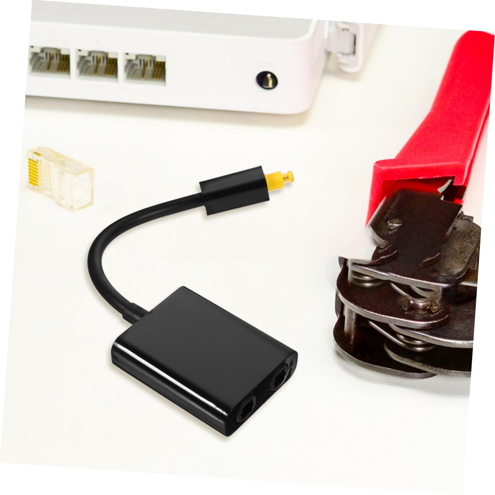 Artibetter 3piezas Divisor Óptico De Audio Digital Adaptador De Audio Conexión Óptica Compatible TV y DVD Color Negro para Distribuir Sonido Dispositivos Simultáneamente