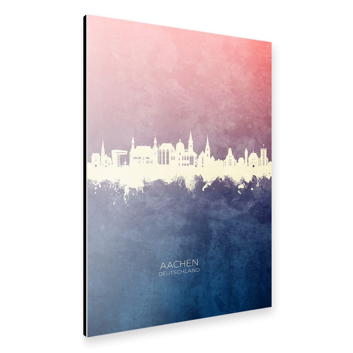 artboxONE Alu-Print 90x60 cm Aachen Germany Skyline BlueRose von Künstler Michael Tompsett