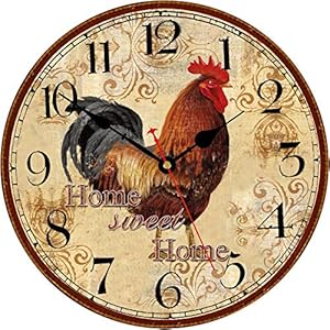 Taheatfarmhouseroosterwallclockbatteryoperatedsilentarabicnumeralsclockcountryvintagewallclocksforhomeofficeschool8inch Urban Country Home Decor Taheat farmhouse rooster wall clock battery operated silent arabic numerals clock country vintage wall clocks for homeofficeschool 8 inch urban country home decor