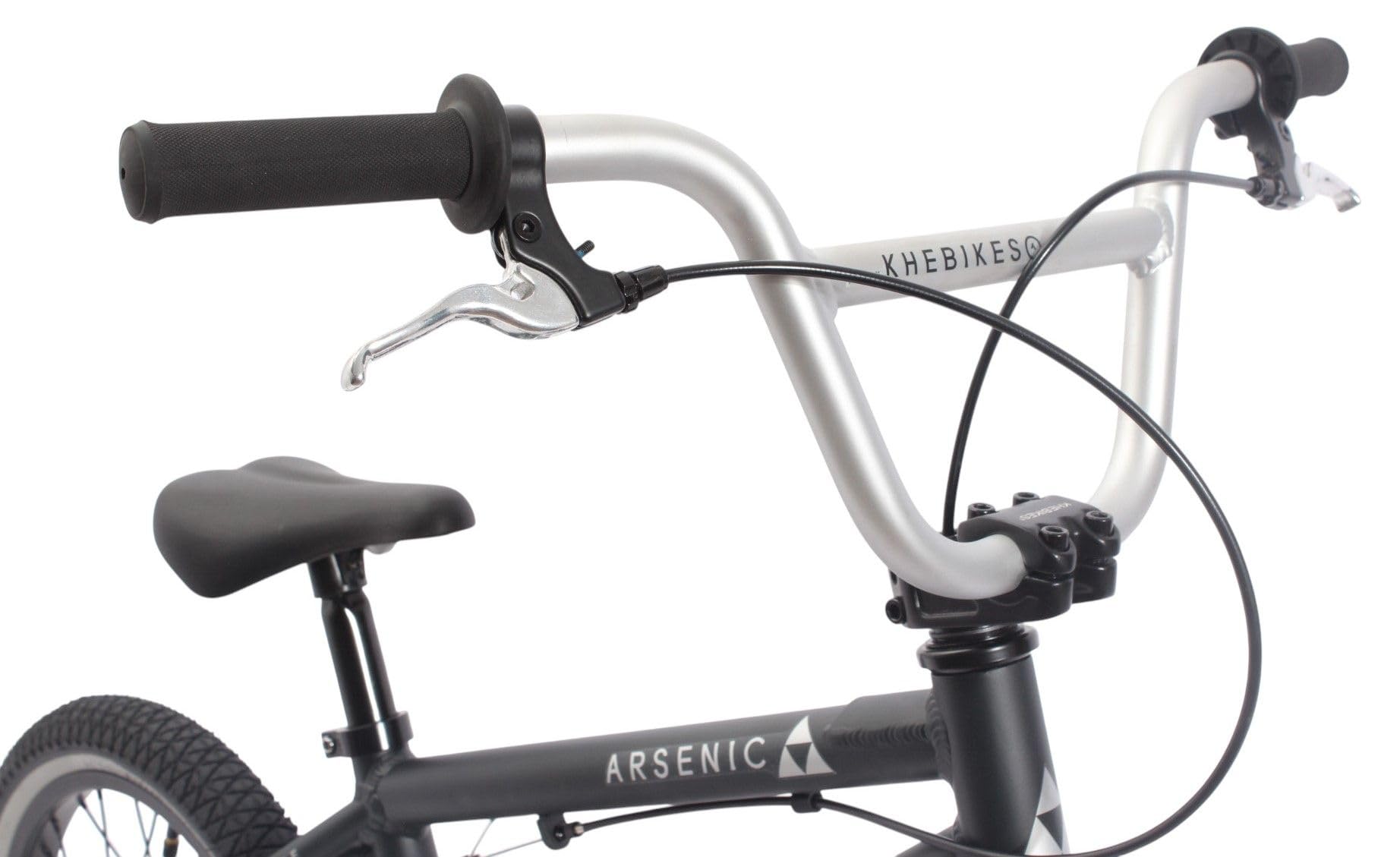 KHEbikes KHE Arsenic LL Vélo BMX 16" 2025 – 7,9kg léger, cadre en aluminium, guidon en aluminium, pneus Two-Tone, frein en U et Sidepull, pour enfants de 110 à 130 cm, BMX Freestyle pour Street & Park