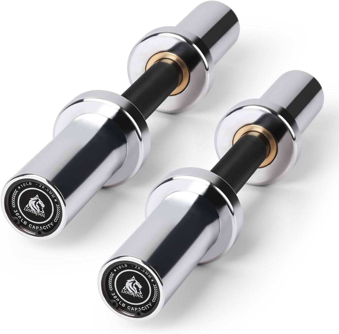 LIONSCOOL 16"/20” Loadable Dumbbells Pairs in Commercial Grade, Heavy Duty Olympic Dumbbell Bar/Handle for Strength Training, Compatible with 2’’ Standard Plates