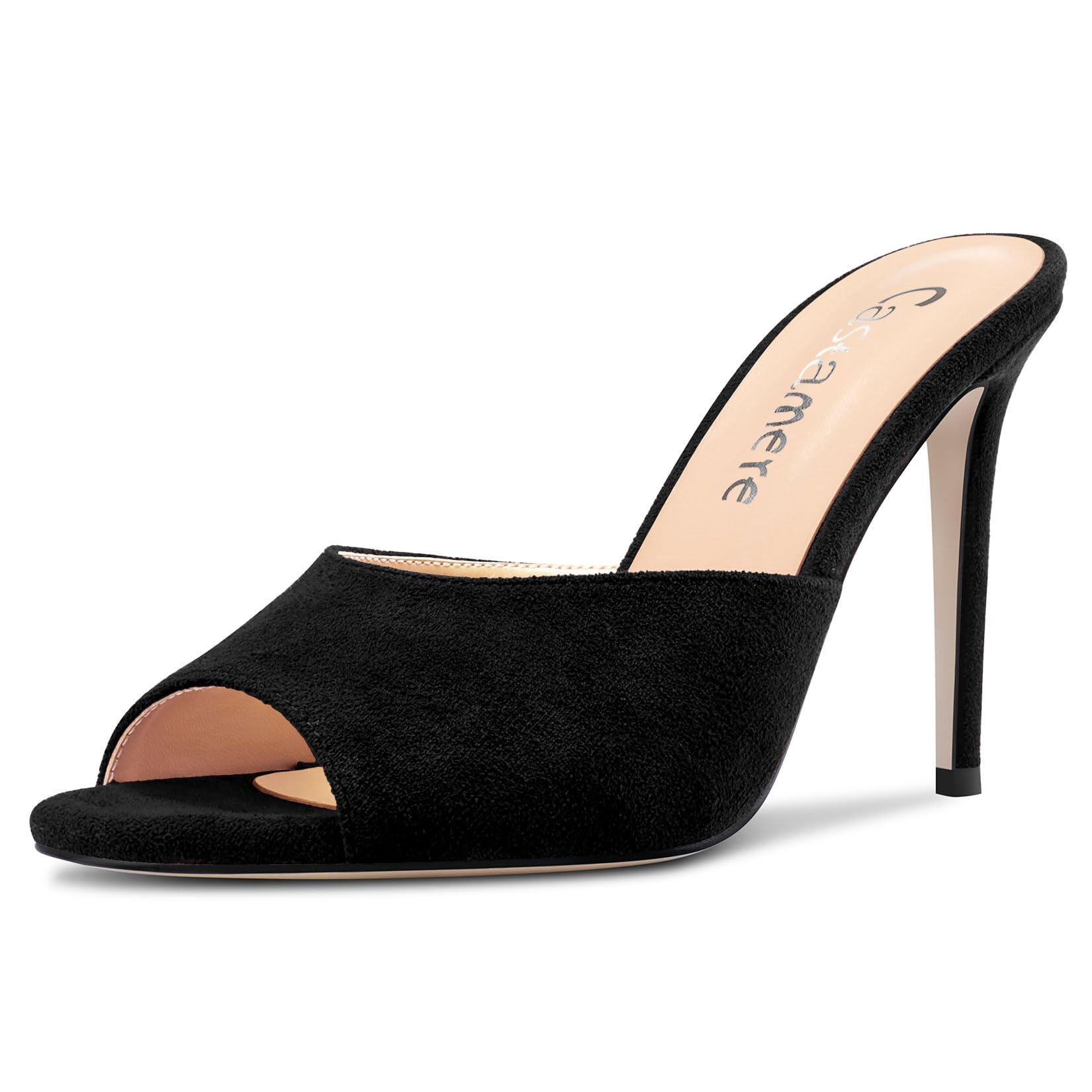 Castamere Donna Alto High Spillo Tacco Heel Aperte sulla Punta Slip-on Sandali Dress Ufficio Casual Ciabatte Moda Scarpe 10 CM Heels