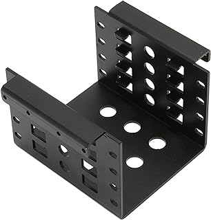 2.5In Hard Drive Cage 2.5In Hard Drive Rack Aluminium Alloy 2.5In HDD Mounting Rack Aluminium Alloy Hollow Design High Hardness 2.5In Hard Drive Cage for 2.5In IDE HDD Ssd (Black)