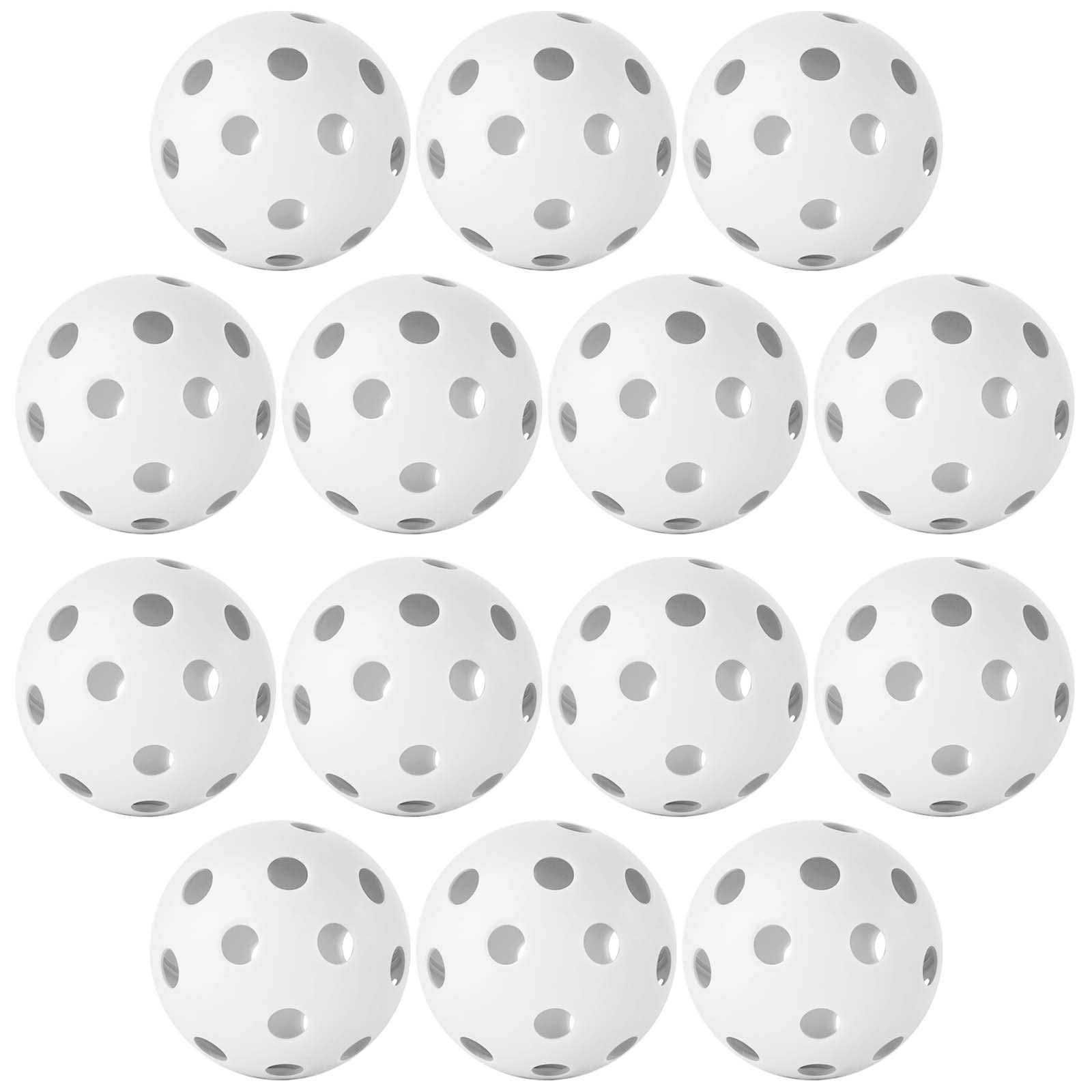 Coopay 14/48 Pack Practice Baseball Softball, Plastic Training Balls Lightweight Hollow Limited Flight Softballs for Hitting, Pitching, Batting Training Indoor Outdoor Use