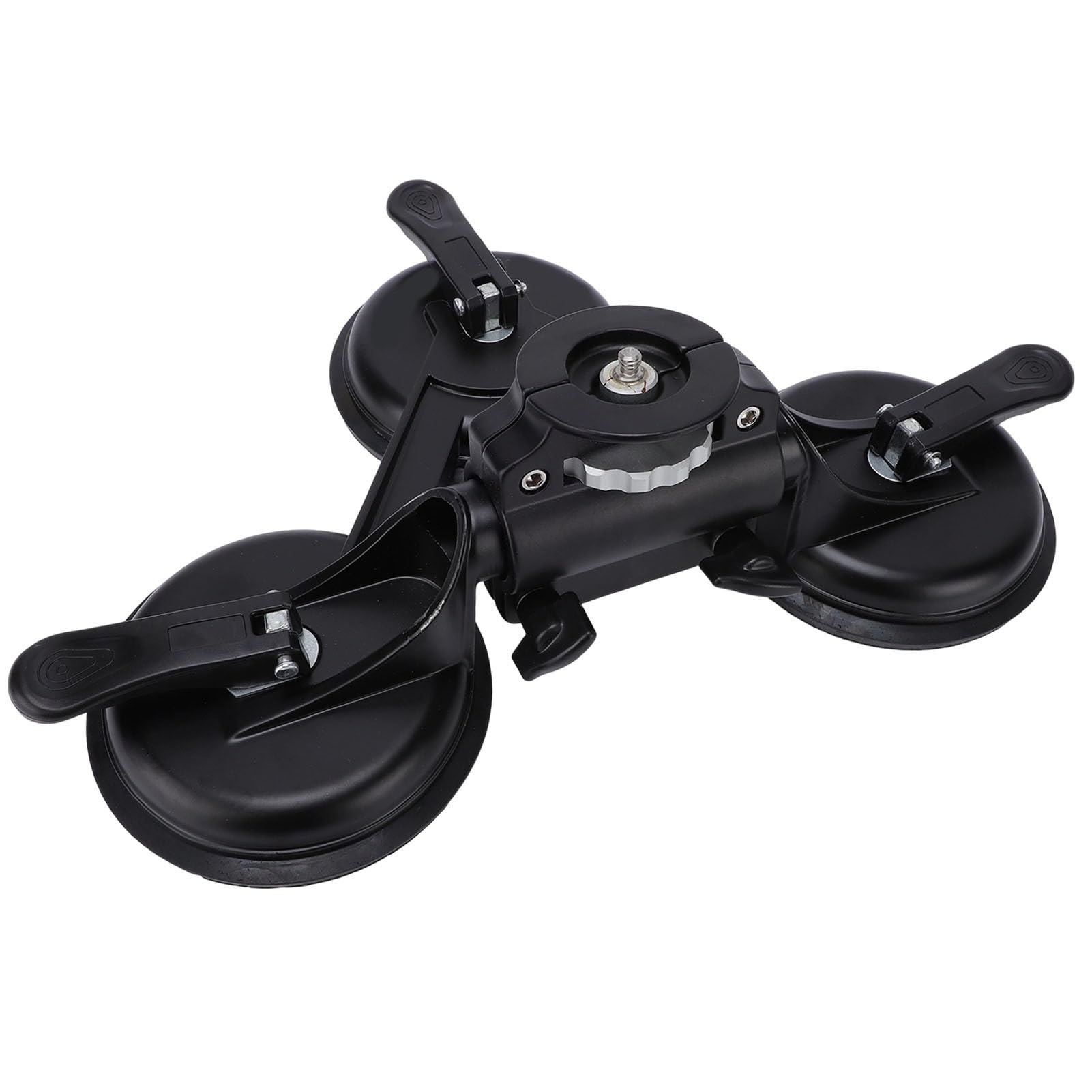 Supporto da Auto per Carichi Pesanti con Tripla Ventosa, Vite da 1/4 di Pollice per Fotocamera DSLR Mirrorless, Forte Aspirazione, Carico di 20 Kg Sul Cruscotto, Parabrezza, Tettuccio