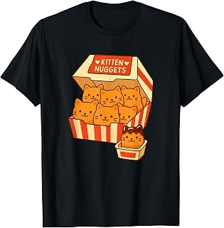 Funny Cat Owner Tee Kitten Nuggets Food Chicken Nugget T-Shirt