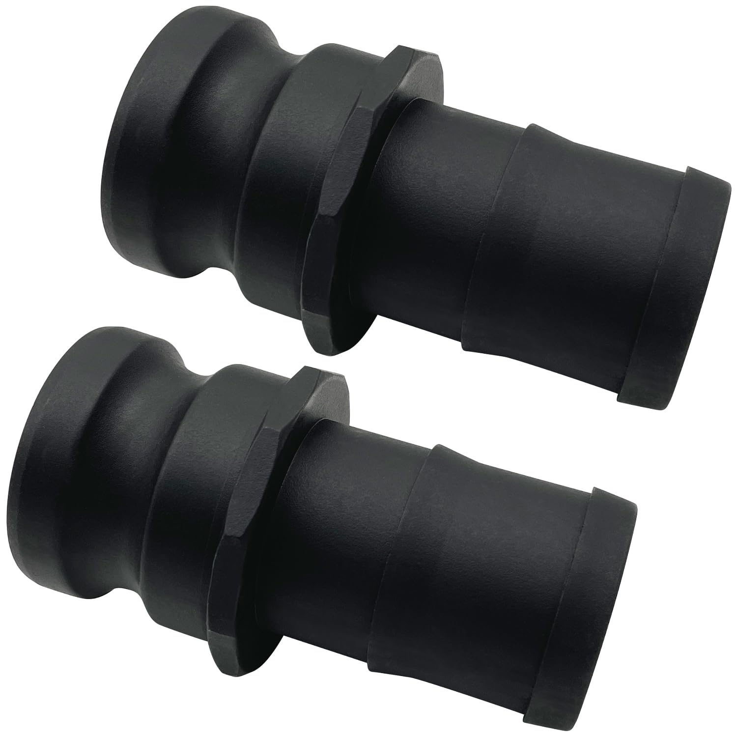 Polypropylene Type E Cam Groove Fitting Male 3" E-300 Camlock with 3" Hose Shank Cam lock - 2 Pack Lightweight Corrosion-Proof Couplings w/