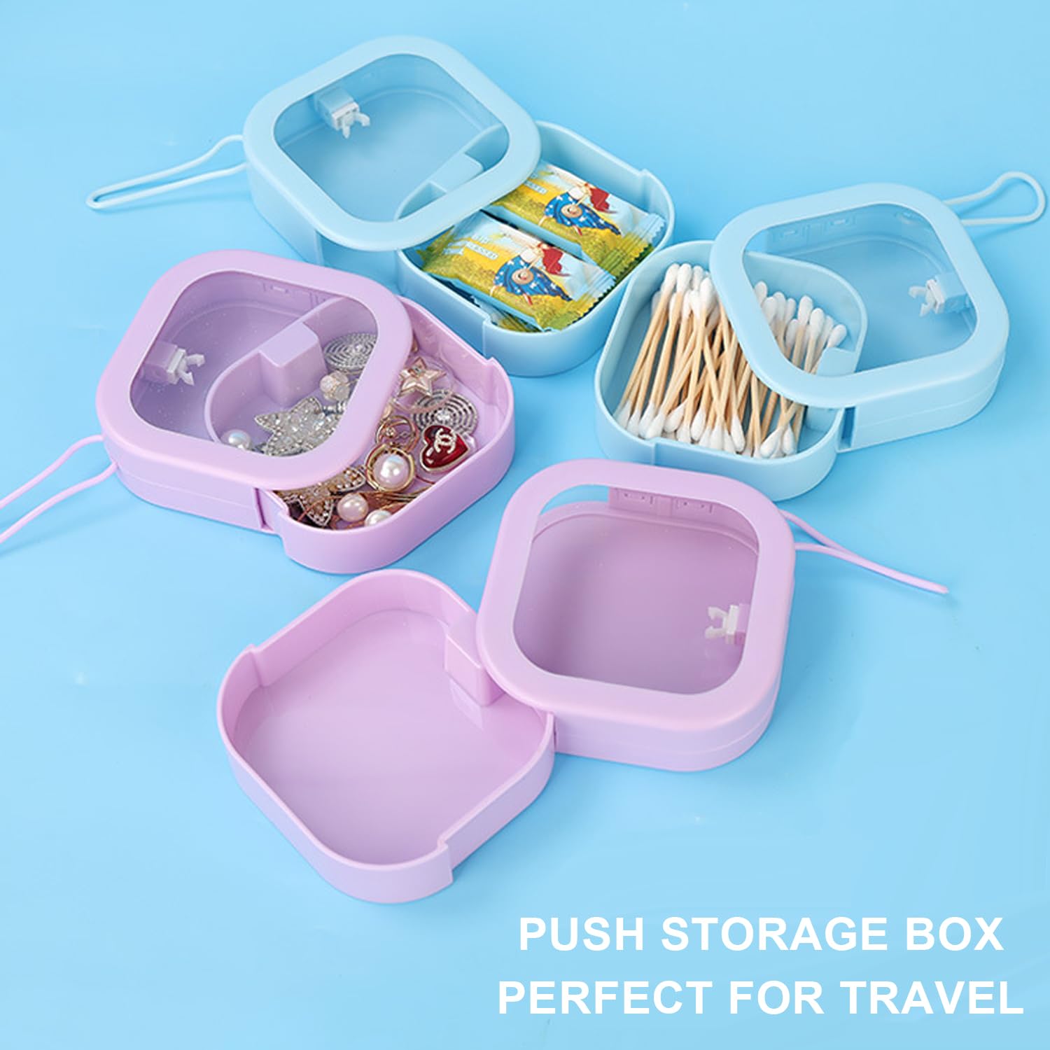 Organizer Per Accessori Capelli - 2 Scatole Portatili Per Tamponi Di Cotone, Fermagli, Forcine, Ideale Per Viaggi - Foto 10