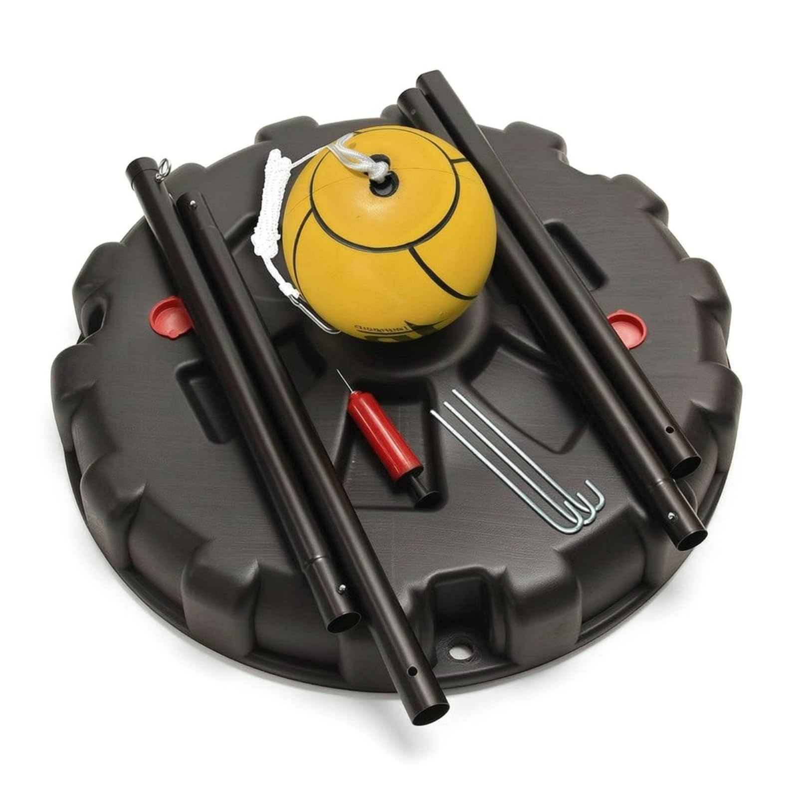 Amagogo Outdoor Ball Kit Attività Motoria Base Circolare Palo Tubo in Acciaio Cordino Palla in Gomma Struttura Leggera Adatto a Adulti Bambini Sport Allenamenti Giardino Parco