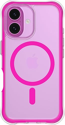 Miniatura 15 de ORNARTO Air Case para iPhone 16 Pro Max Transparente, Compatible con MagSafe, Funda de Protección contra Caídas de Grado Militar con Air-Pink