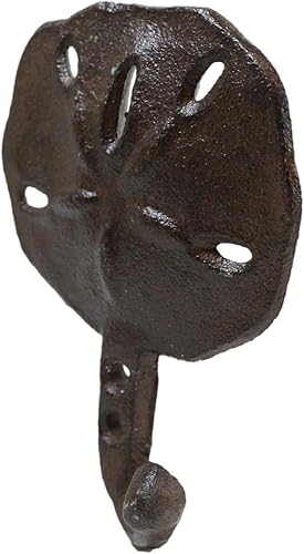 Miniatura 6 de Ebros Gift Paquete de dos ganchos de pared para abrigos de pared única de hierro fundido con acabado de bronce oxidado, vida marina náutica, vida