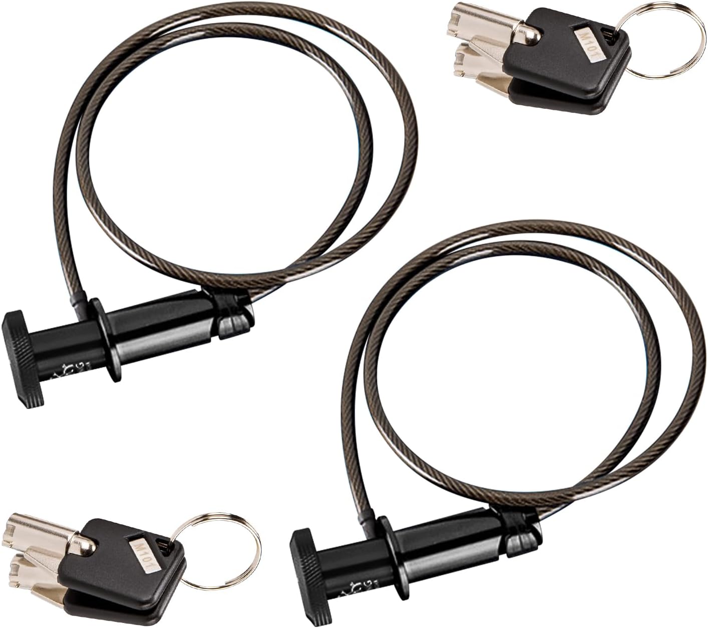 2 Pcs Bike Cable Locks, Handlebar End Bike Lock Cable, Premium Anti Theft Bike Lock, Hidden Steel Cable Lock for Mountain Bike Road Bike Bars