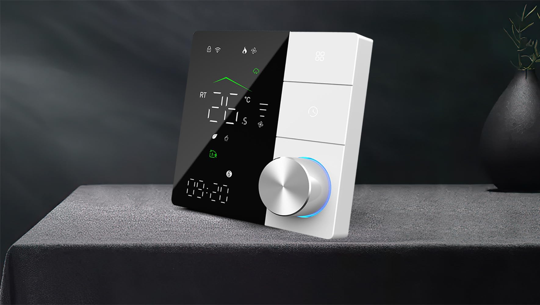 Smart WiFi Manopola Termostato Smart Life APP Telecomando per il riscaldamento della caldaia a gas ad acqua compatibile con Alexa Google Home, contatto asciutto