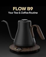 Vista 2 de Cocinare Barista Collection Gooseneck Electric Kettle, ±1℉ Precise Temperature Control for Pour-Over Coffee & Tea, Quick Heating 1500W, Stainless