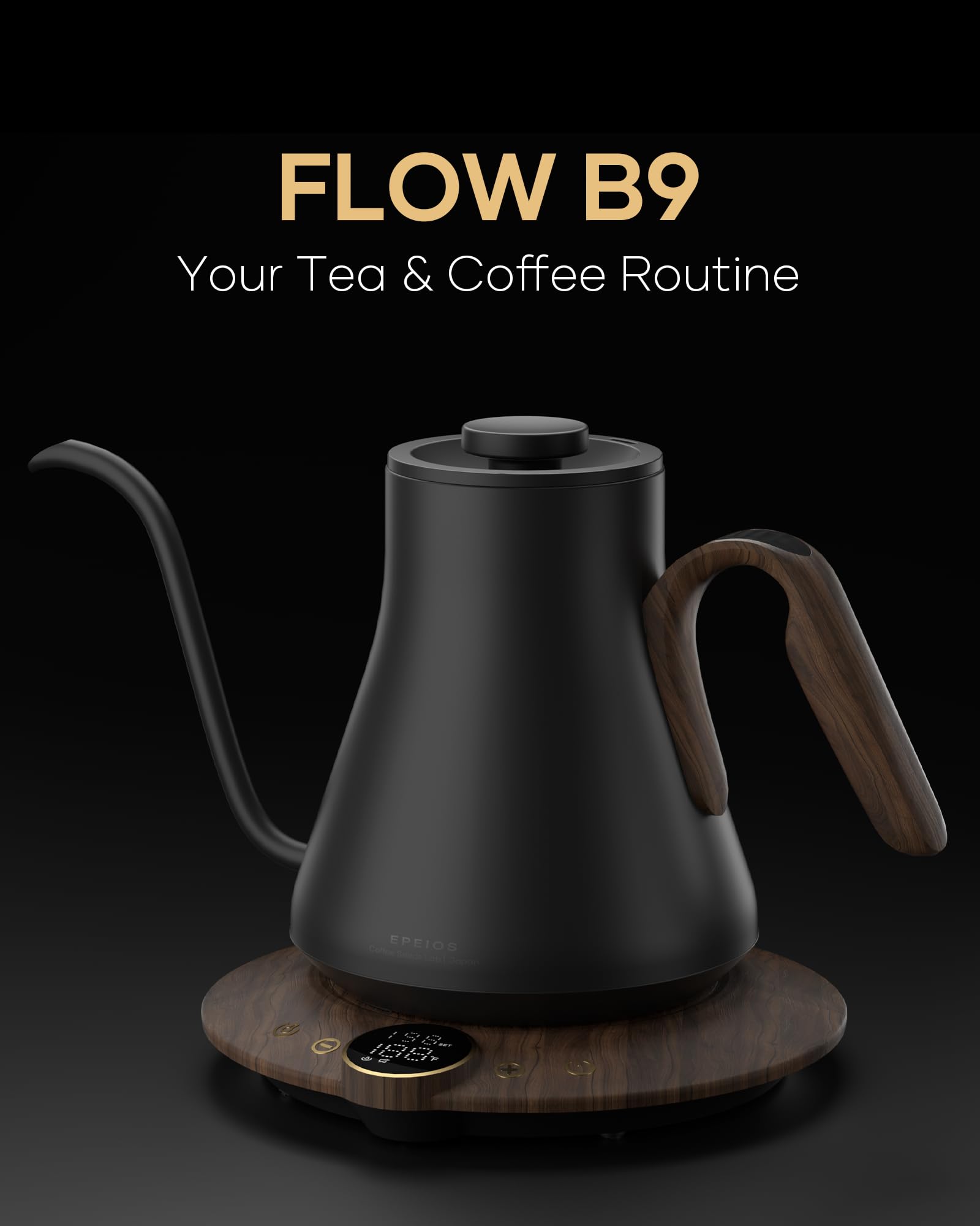 Cocinare FLOW B9 電気ケトル　エペイオス　EPEIOS ブラック EPEIOS(エペイオス) ドリップケトル ブラック EPCP001BK |キッチン用品