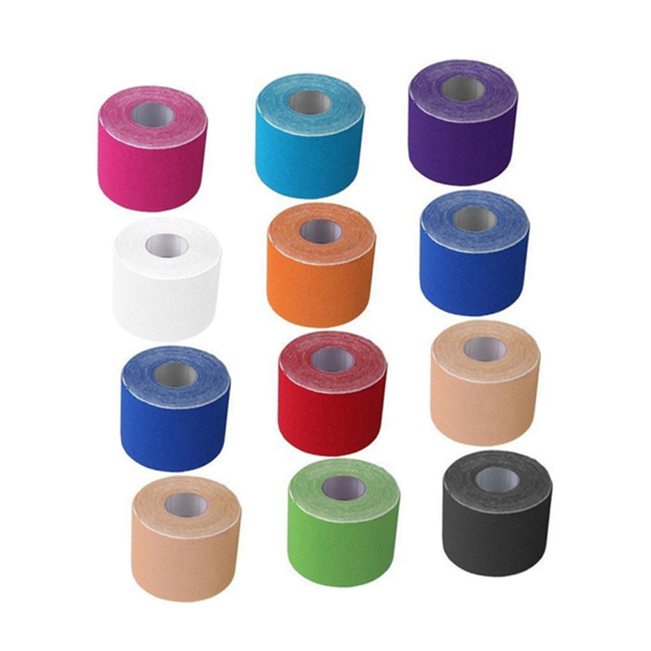 GLEAVI 24rolls Muscle Relaxing Tapes for Sports Self-Adhesive Ankle Elbow Support Breathable Water-Resistant Athletic Wrap for Fitness Activities