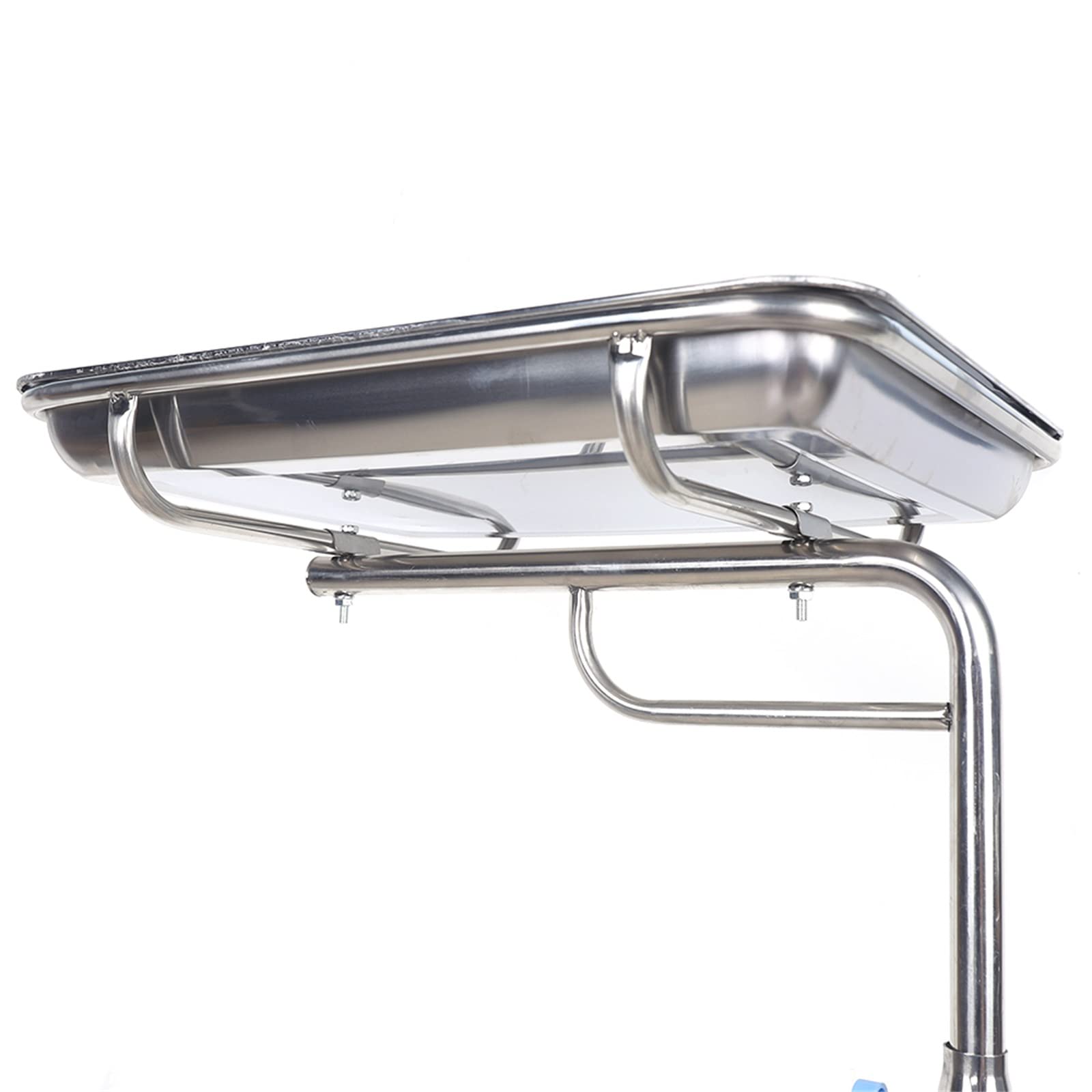 Carrello da servizio, in acciaio inox, portatile, carrello da laboratorio, carrello medico, con ruote universali