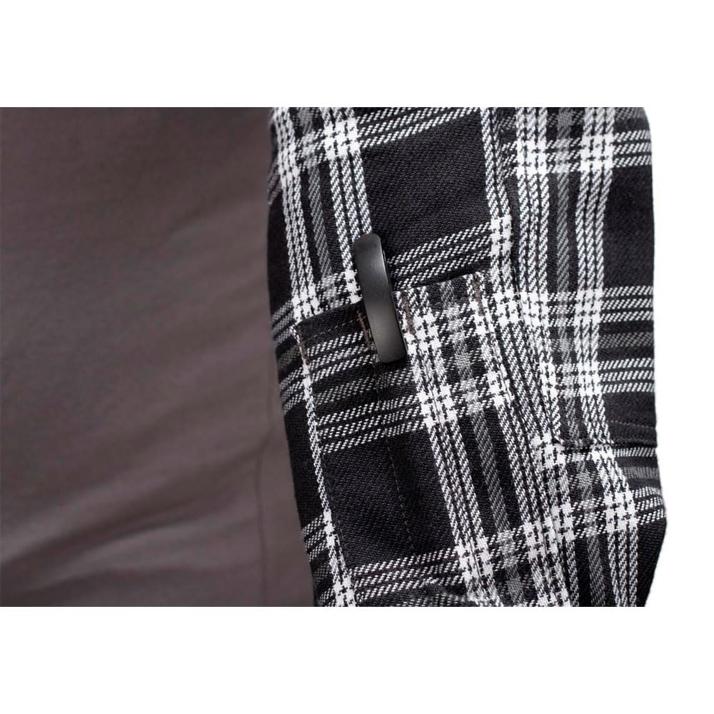 Invader Gear Camicia da uomo in flanella da combattimento Ubacs nera sotto gilet Top manica lunga