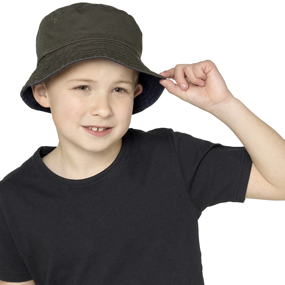 Undercover Kids Bucket Hat GL957 Khaki/Navy 3-6 Years