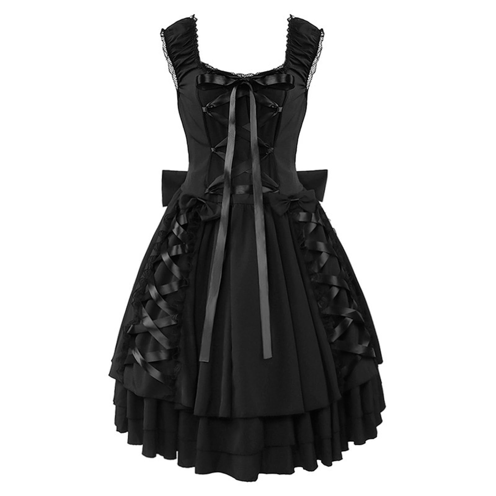 Damen Oktoberfest Elegantes Bayerisches Dirndl Trachtenkleid für Bierfest Damen Festtags Dirndl Karneval Cosplay Kollektion Mittelalterliche Eleganz Gothic Spitze Kleid Für Frauen Ideal Halloween