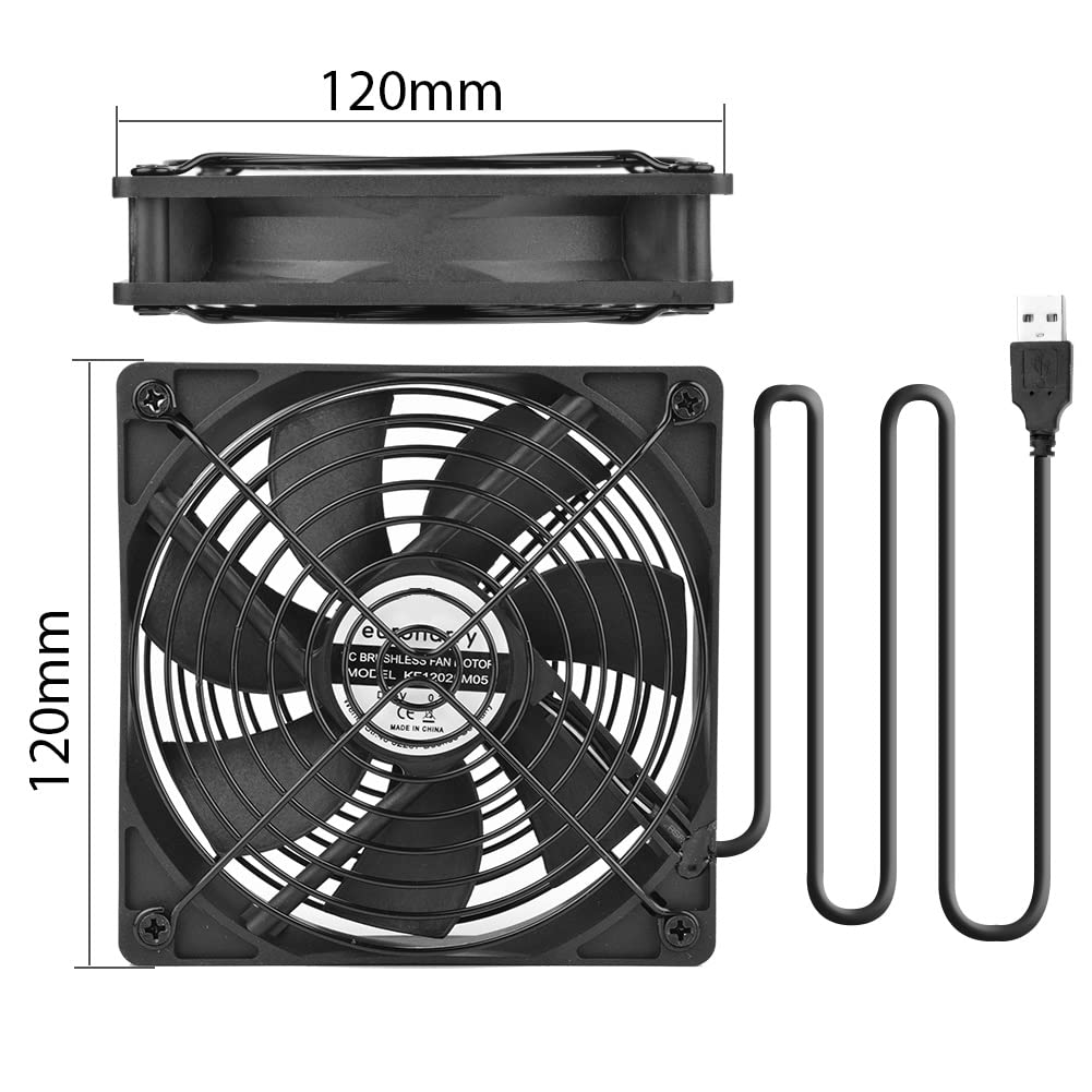 euroharry USB Ventilator 140mm Stille ventilator met USB DC 5V/0.3A