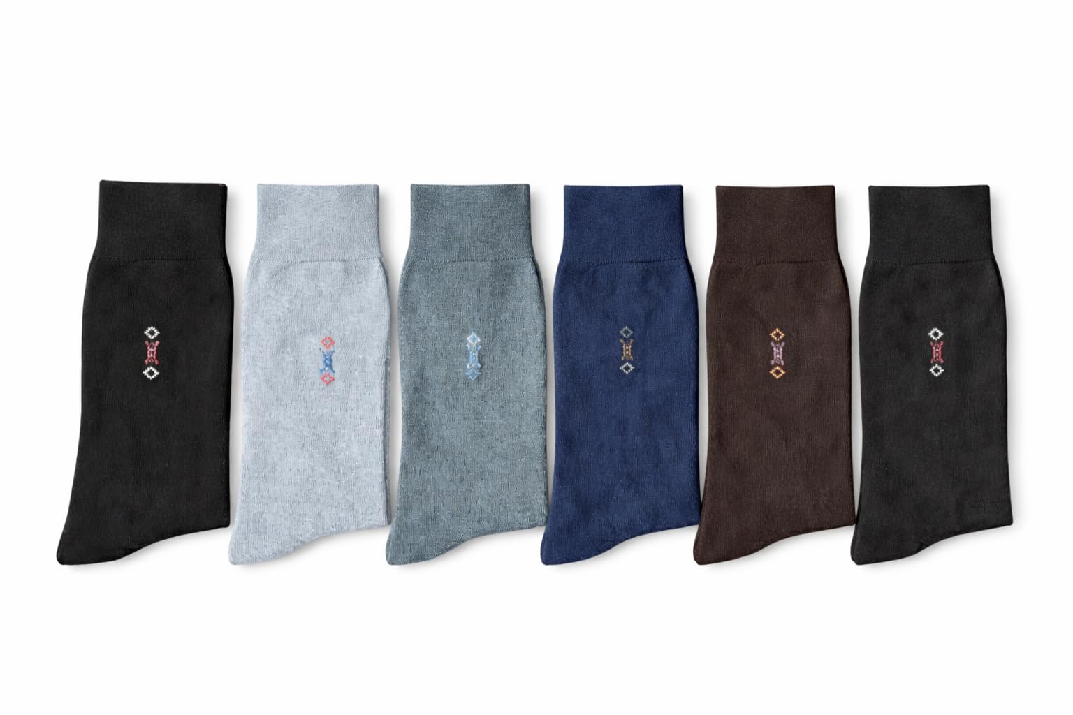 Men's Mercerized And Combed Cotton Full Length Socks, Crew & Calf Length Socks For Men- (Black,Navy, Dark Grey, Free Size) Assorted Combo Pack Of 6 Pair - Powered By Ephemeral-image-28