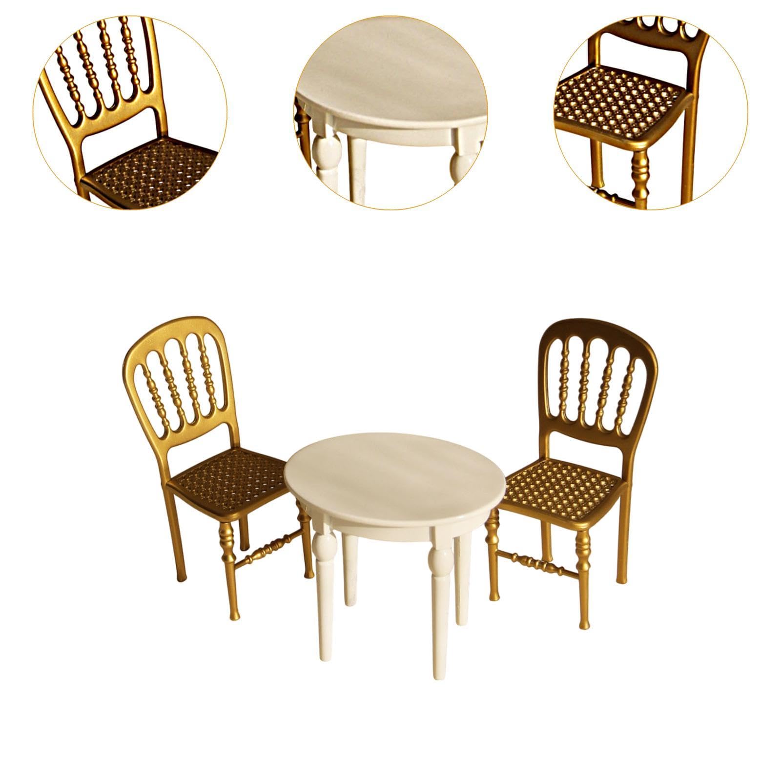 Juego de Muebles para Casa de Muñecas a Escala 1:12 con para Escenas, Blanco