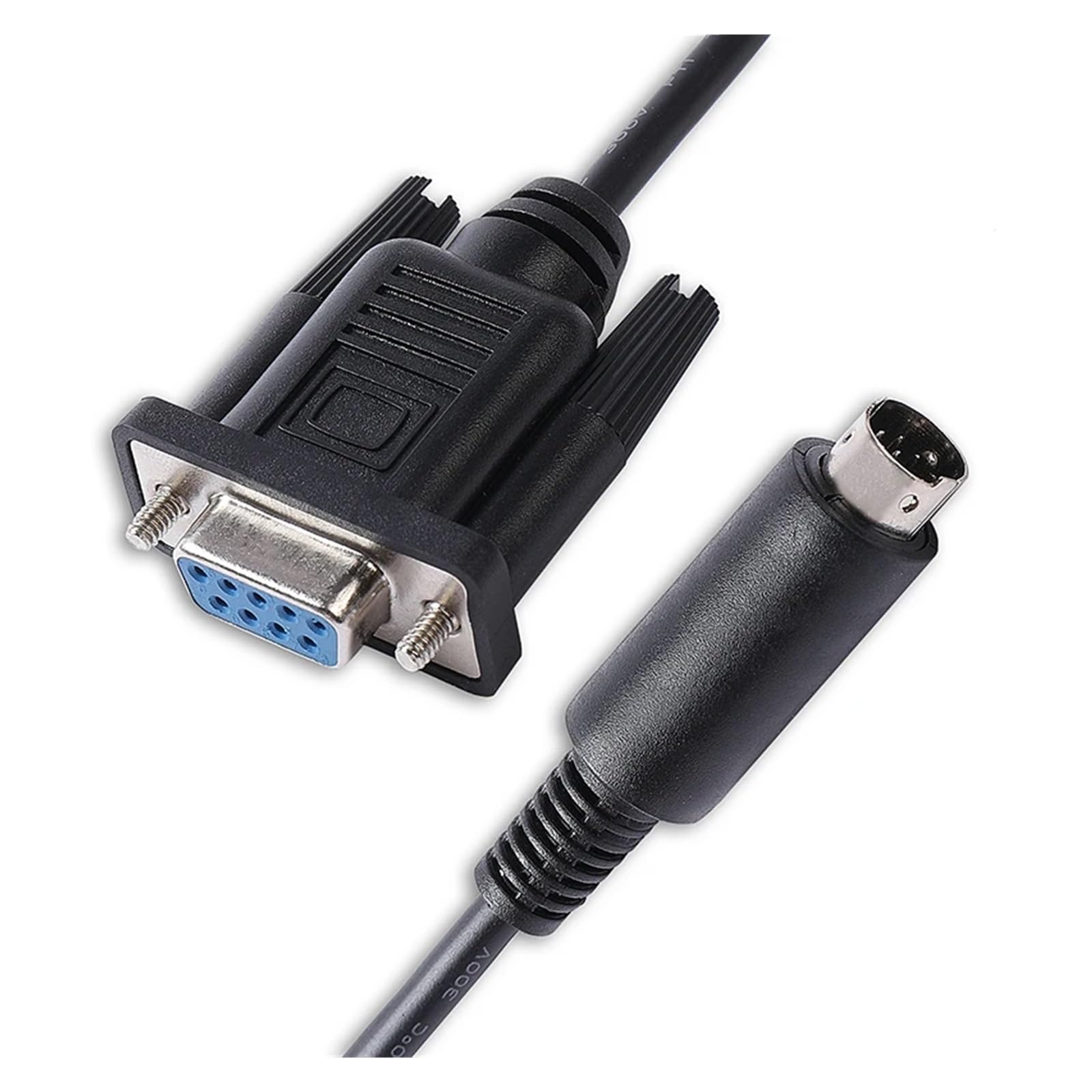 DB9 Female to 8-pin MI-N Din VISCA RS232 Serial Control Cable for Connecting EVI/BRC/SRG Series Camera to PC(2.98m)