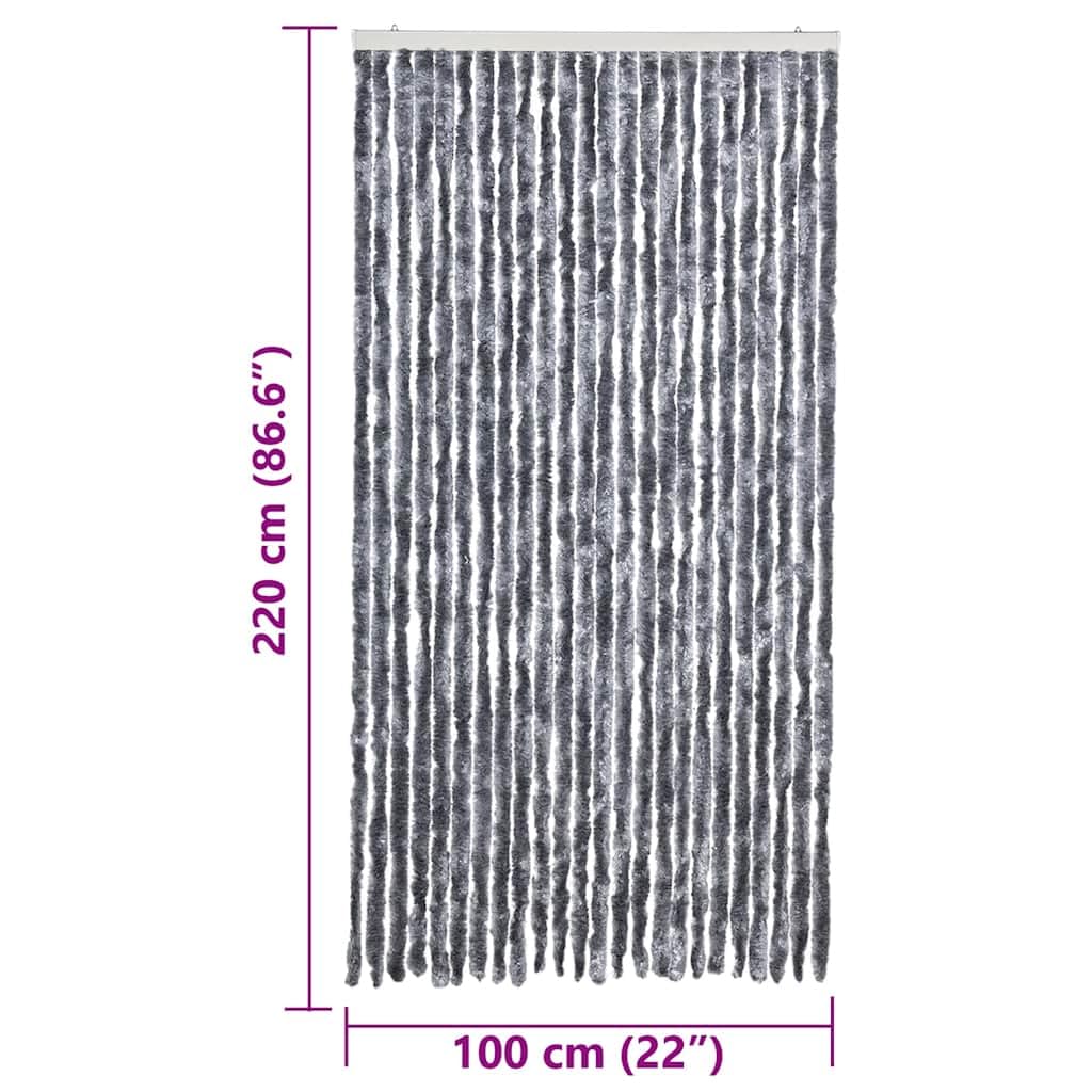 Moustiquaire argent 100 x 220 cm chenille