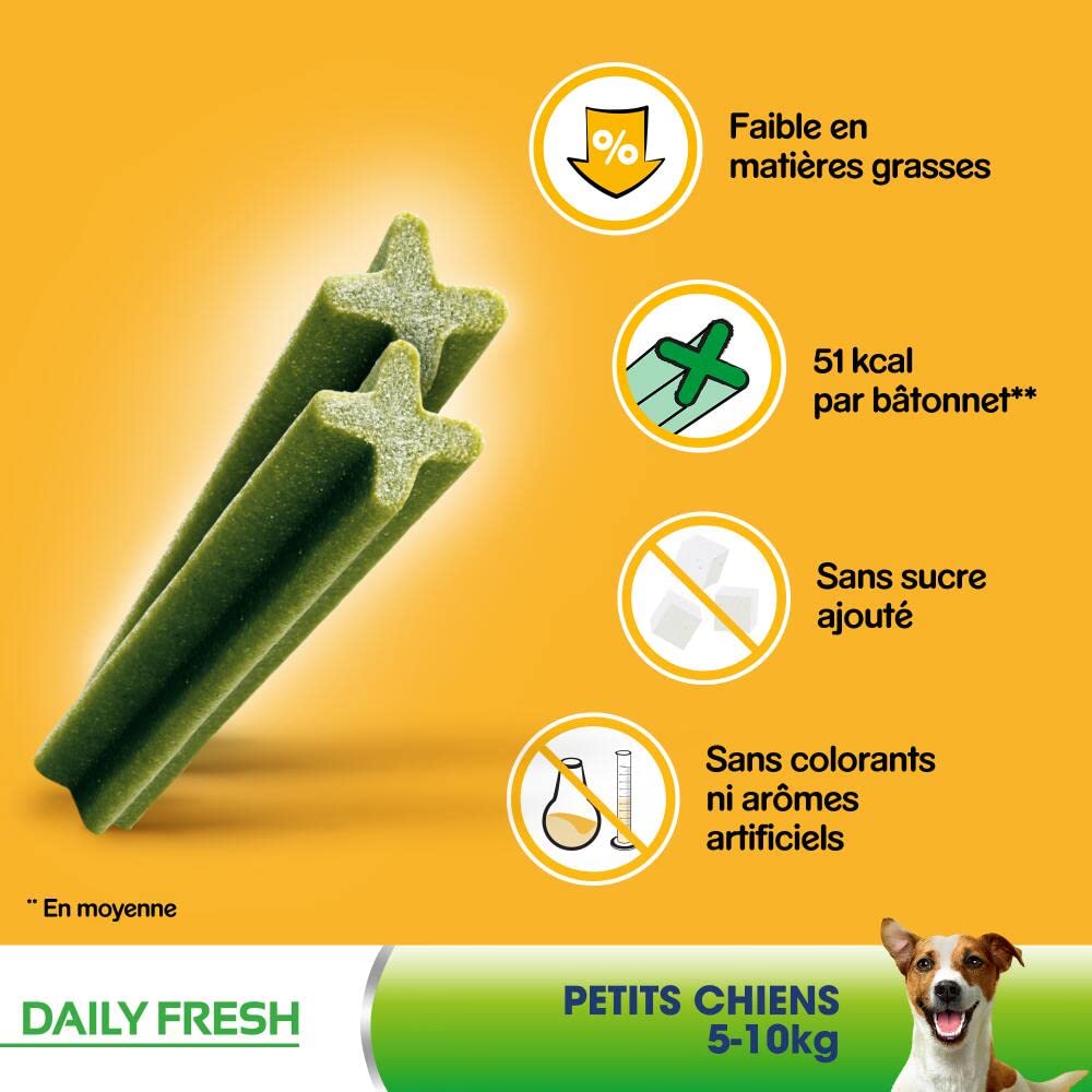 Pedigree, Snack per cani, Tratta per cani Dentastix Daily Fresh Dental Care, 4 x (4 x 7 stick / 110 g), 1,76 kg