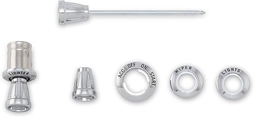 Scott Drake cromo tablero bisel y perilla Kit compatible con Ford Mustang 1965-1966, modelo C5ZZ-10852-K