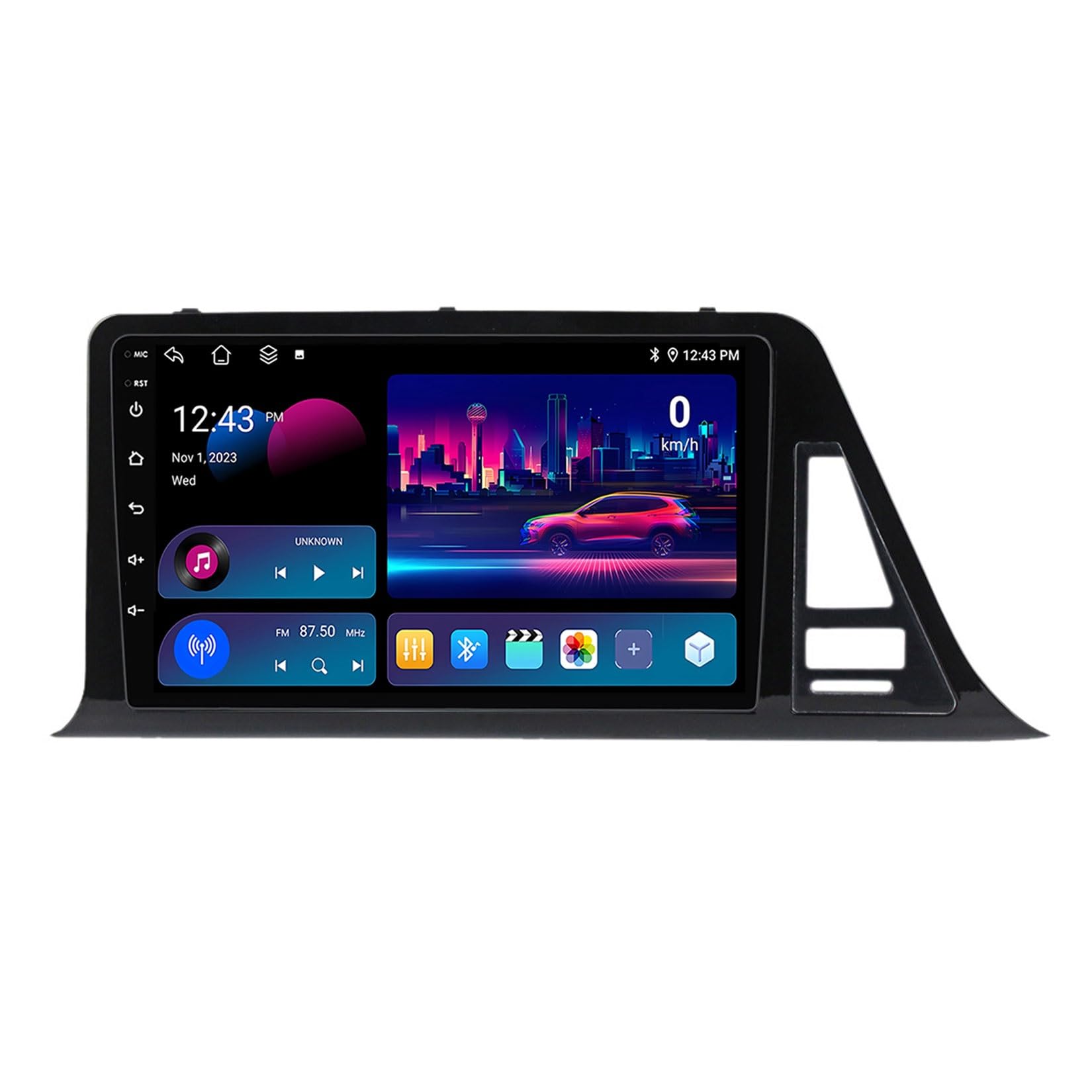 Radio samochodowe z systemem Android 2 Din do Toyota CHR C-HR 2016-2020 ekran dotykowy 9-calowy nawigacja satelitarna nawigacja GPS multimedialny odtwarzacz wideo z Bluetooth 4G WiFi FM RDS DSP(LHD