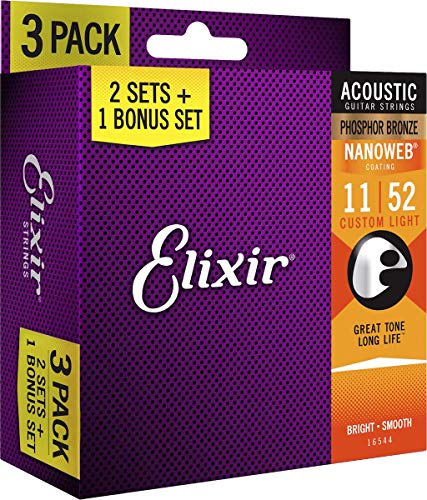 Elixir Cordes 16544 Cordes pour guitare acoustique Bronze phosphoreux avec revêtement Extra, Lot de 3 Pièces - Les Beatles, Paul McCartney, John Lennon, RIngo Starr, George Harrison Elixir Cordes 16544 Cordes pour guitare acoustique Bronze phosphoreux avec revêtement Extra, Lot de 3 Pièces – Image 5
