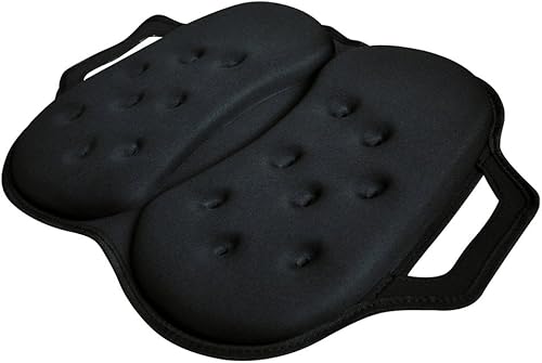 Tektrum Cojín ortopédico portátil plegable de gel frío con asa para viajes, avión, automóvil, hogar, oficina, sillas, alivio para coxis, ciática,