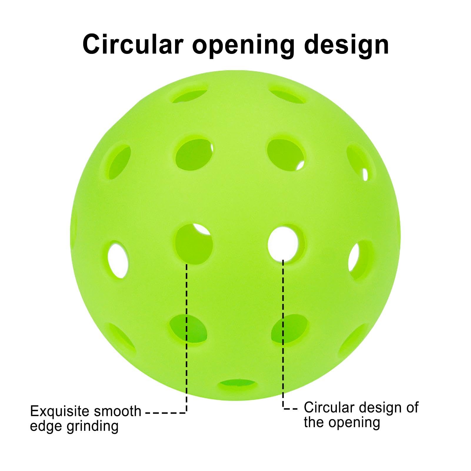 Pickleballs pour jouer en plein air, Pickle Balls en plein air | Balle de racketball Pickle Ball | Balles de cornichon TPE à élevé, balles de cornichon d'extérieur à 40 trous pour l'entraînemen