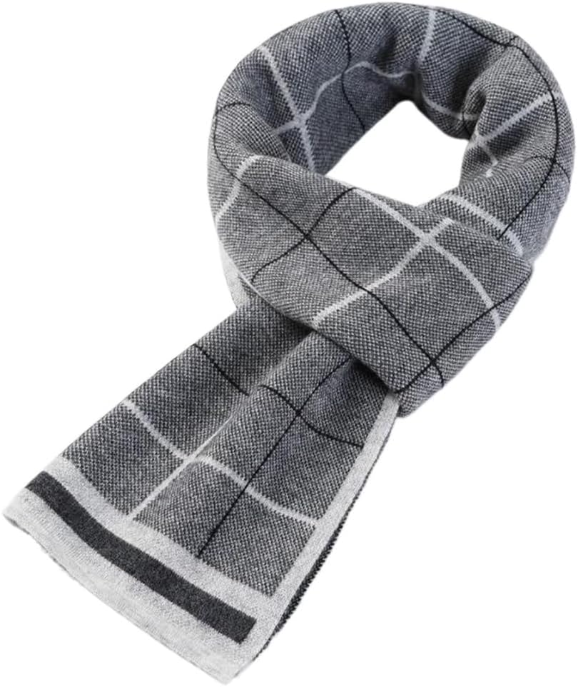 HBJWOV Wool Scarf For Men's Autumn And Winter Thickened And Warm Cashmere Gift Couple Winter Scarf