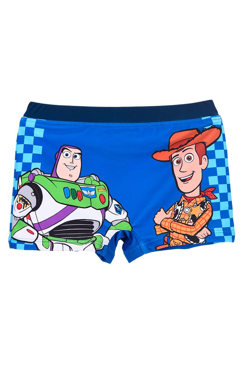 Disney Pixar Toy Story Bañador para Niño, Woody Buzz Lightyear Shorts de Baño Boxer, Bañador de Natación Infantil, Tallas 3 a 8 Años